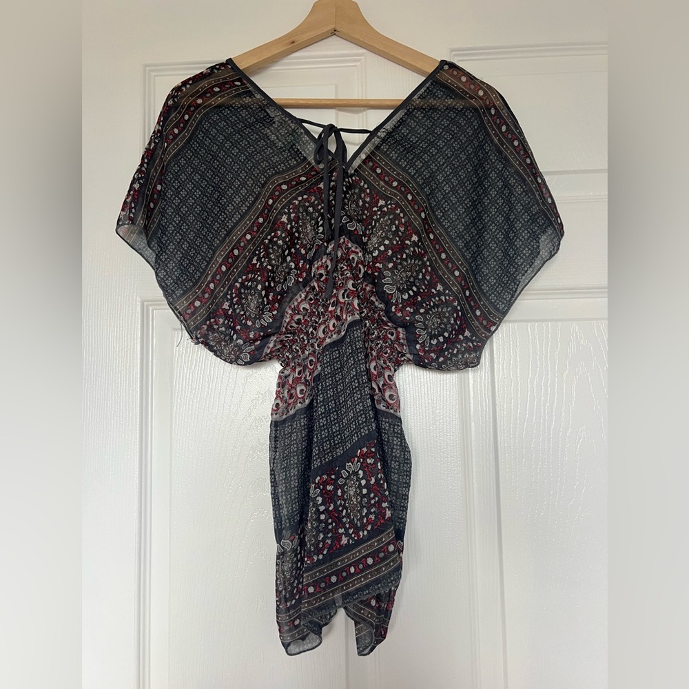 Bohemian Patterned Sheer Women’s Top Size Small Love Potion Brand